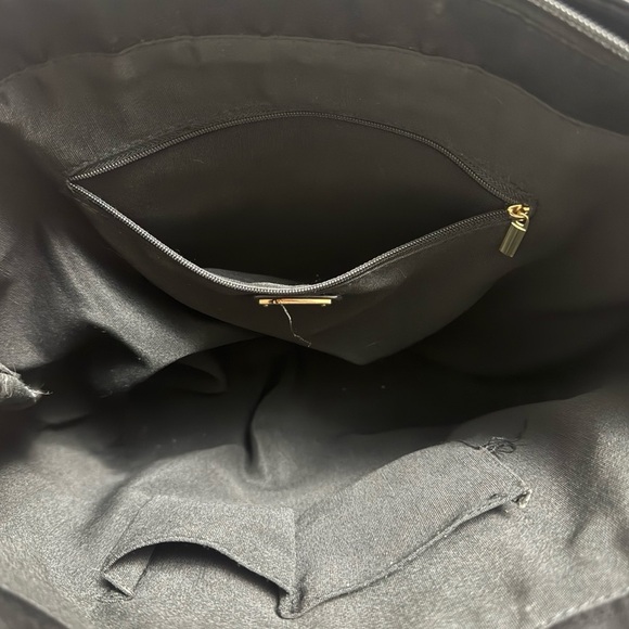 ALDO Black Faux Leather Tote Bag with Gold Hardware - Picture 5 of 7